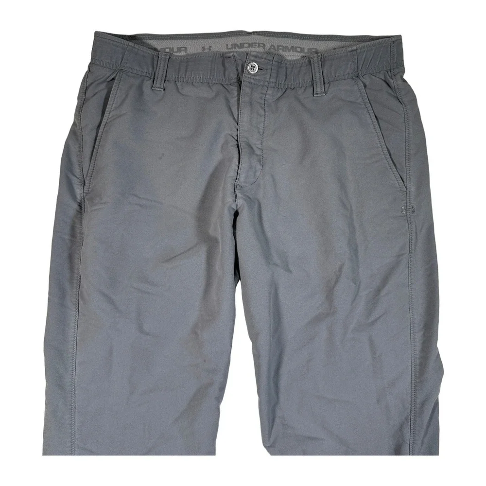Under Armour Men's Gray Flat Front Straight Leg Chino‎ Golf Pants Size 36x32